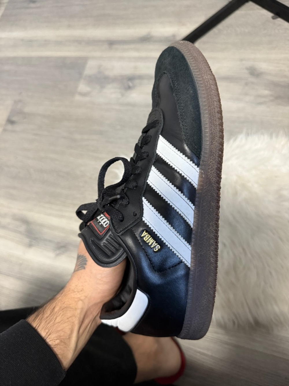 adidas Black Sneakers with White Three Stripes - Picture 3 of 5
